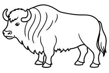 Musk Ox Elegant Linework