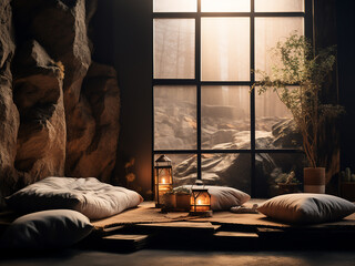 Peaceful recovery space with organized tools creating a calm atmosphere for relaxation