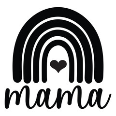 Retro Style Mama Shirt Design for Mother Gift

