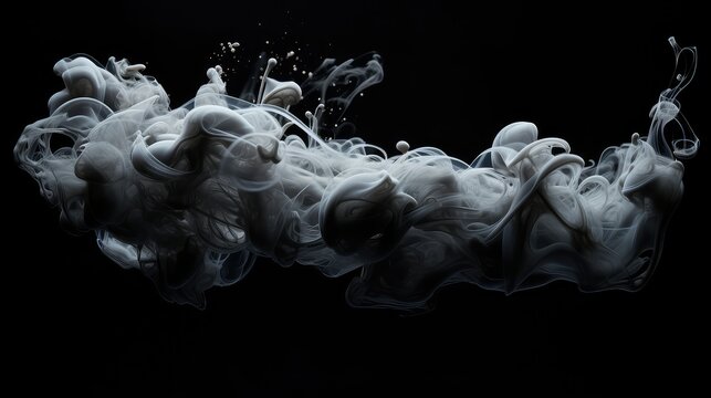 dramatic black ink in water