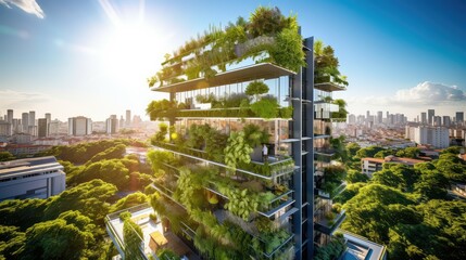 Obraz premium garden green tech background