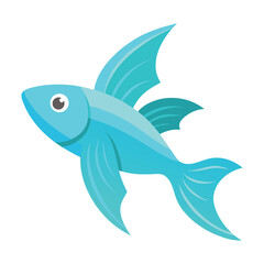  flying fish on white background
