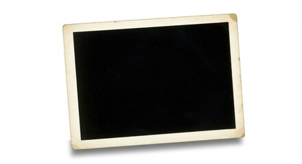 Vintage photo border with empty black space for an image