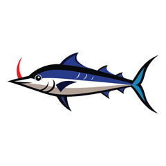 Obraz premium wahoo fish on white background