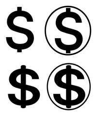 Dollar Icon Vector Set. Free Dollar vector image