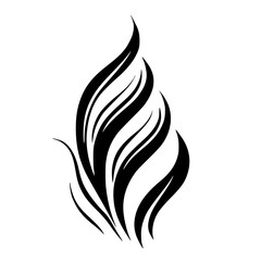 Abstract Black Floral Silhouette, Minimalist Design, Branding Element