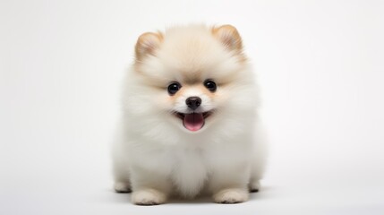 Fototapeta premium adorable cute dog white background