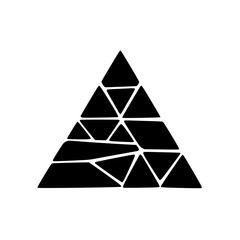 Abstract Triangle Graphic: Black & White Geometric Design