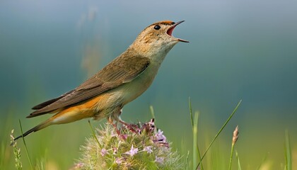Wild European Souslik Whistling in the Quiet Meadows of Eastern Slovakia at Dawn, Catching a Moment of Serene Wildlife