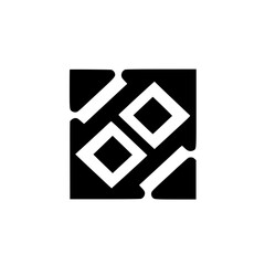 Minimalist Geometric Logo Design: Black & White Pattern
