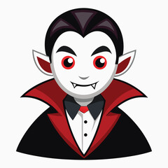 Halloween vampires isolated clipart on white background