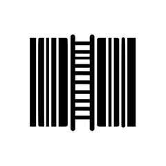 Obraz premium Decoding the Code: Ladder Reaching Through Barcode Lines