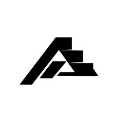 Abstract Black & White Geometric Letter A Logo