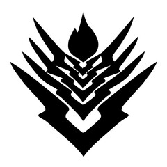 Abstract Black and White Emblem: Geometric Design