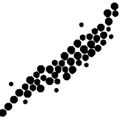 Abstract Geometric Flow: Octagons on White, Minimalist Design