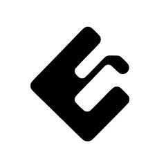 Modern Abstract Letter E Logo: Minimalist Black & White Design