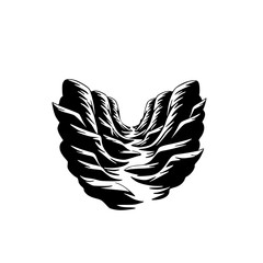 Dramatic Canyon Illustration, Black and White, Stylized Landscape Design