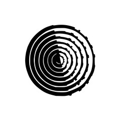 Fototapeta premium Abstract Black and White Concentric Circle Design