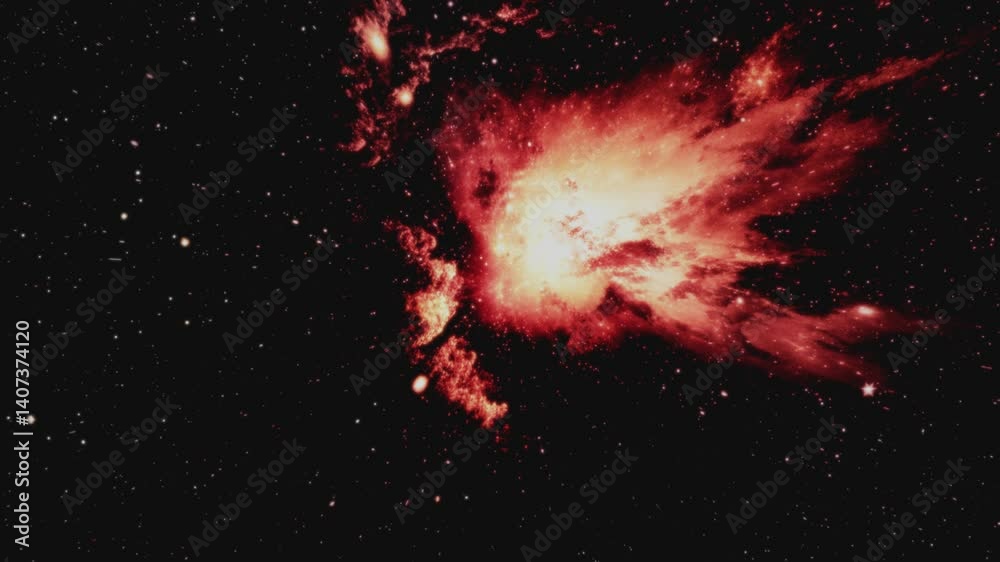 Canvas Prints journey through the cosmic wonder of a vibrant nebula in deep space