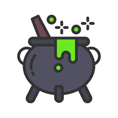 Cauldron icon vector image. Suitable for mobile apps, web apps and print media.