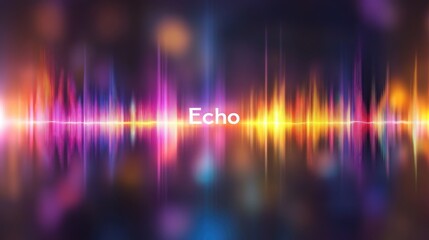 Vibrant Sound Waveform Echo Abstract Background Digital Art