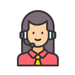Customer Support icon vector image. Suitable for mobile apps, web apps and print media.