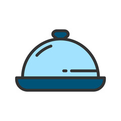 Dish icon vector image. Suitable for mobile apps, web apps and print media.