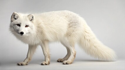 Obraz premium Arctic Fox on studio background 