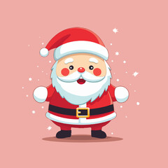 Character Santa Claus mascot logo