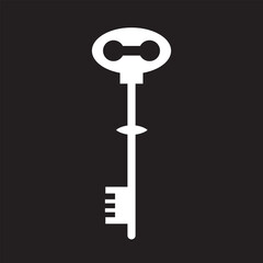 Key icon, key sign vector