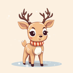 Character antler Claus mascot logo