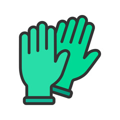 Gloves icon vector image. Suitable for mobile apps, web apps and print media.