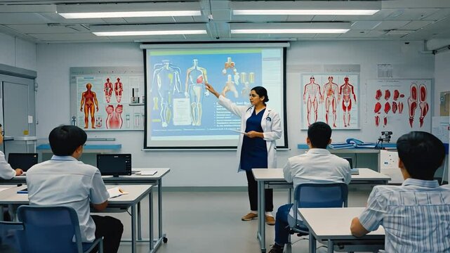 Nursing students in a seminar.