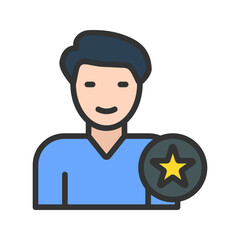 Leader icon vector image. Suitable for mobile apps, web apps and print media.