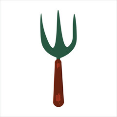 Illustration Vector of Small Rake Autumn