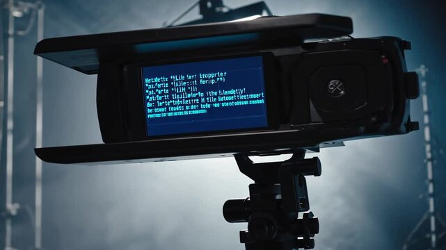 Teleprompter camera.