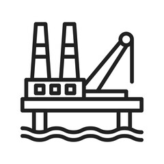 Oil Rig icon vector image. Suitable for mobile apps, web apps and print media.