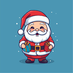 Character Santa Claus mascot logo