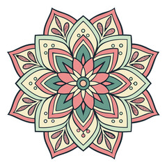 Flower Mandala vector art illustration 009