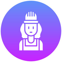 Worker Female Icon