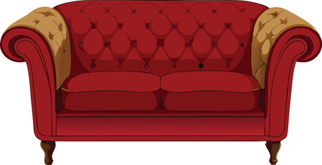 Minimalist couch vector art work illustration