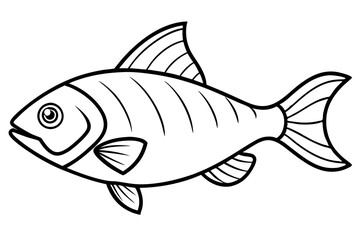 Piranha Ink Drawing Vector