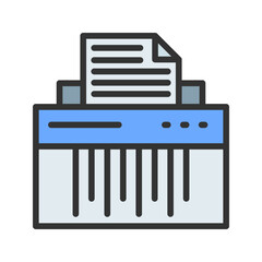 Paper Shredder icon vector image. Suitable for mobile apps, web apps and print media.