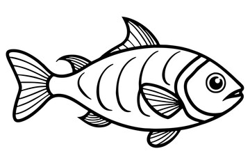 Piranha Ink Drawing Vector