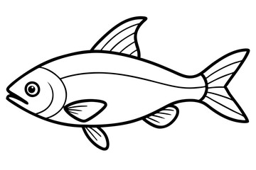 Piranha Ink Drawing Vector