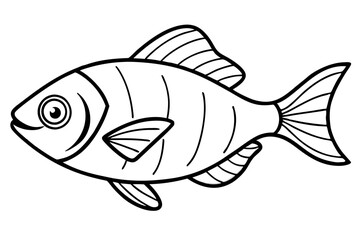Piranha Ink Drawing Vector