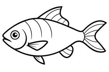 Piranha Ink Drawing Vector