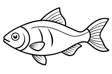 Piranha Ink Drawing Vector