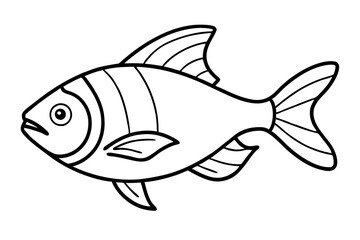 Piranha Ink Drawing Vector