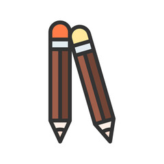 Pencil icon vector image. Suitable for mobile apps, web apps and print media.